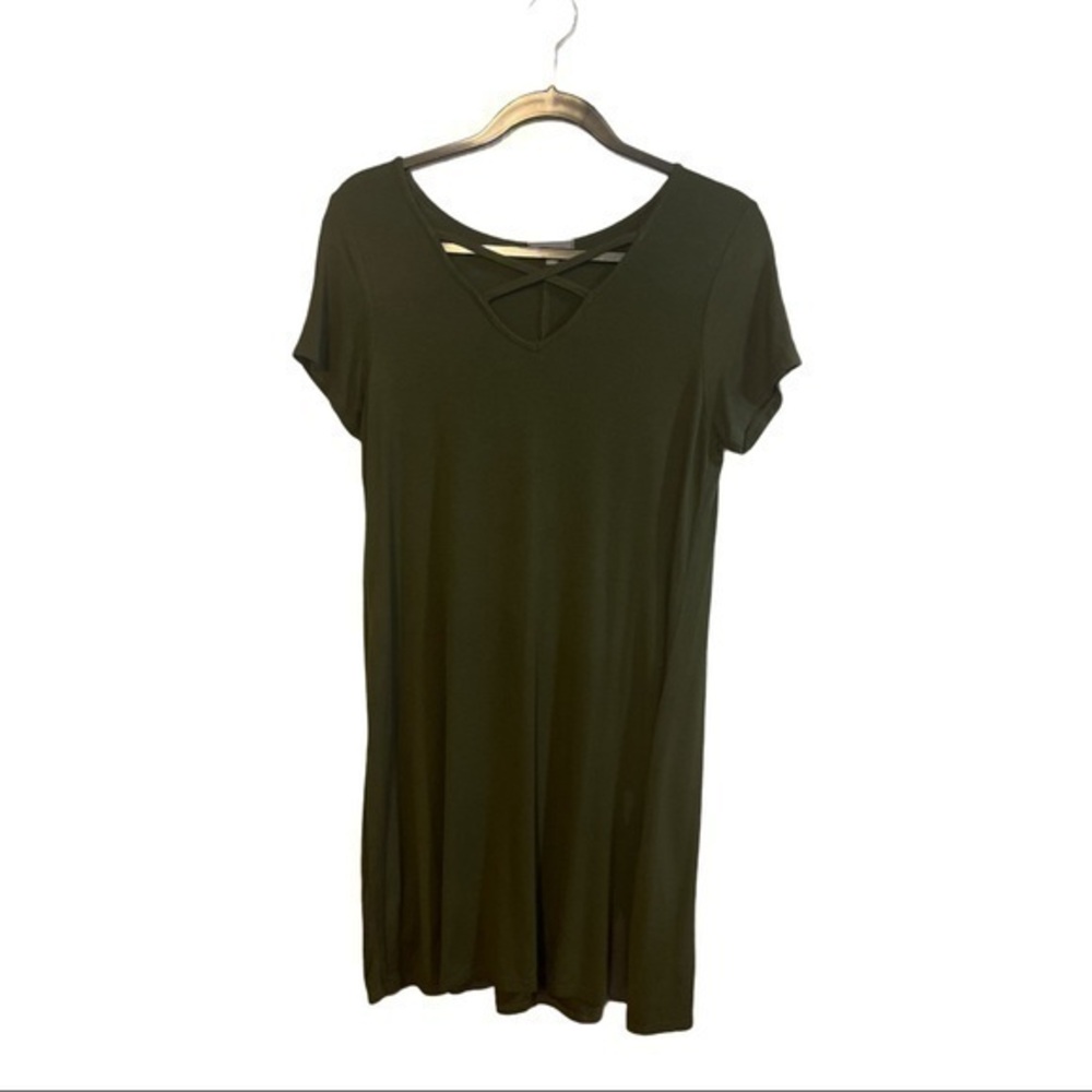 Dark Green Shirt Dress